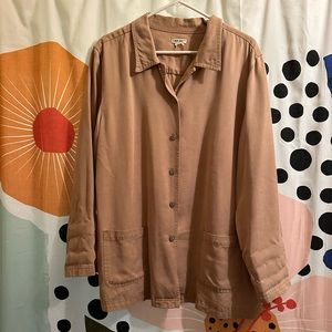 Buttery soft Cherokee Lightweight Button Down with front pockets